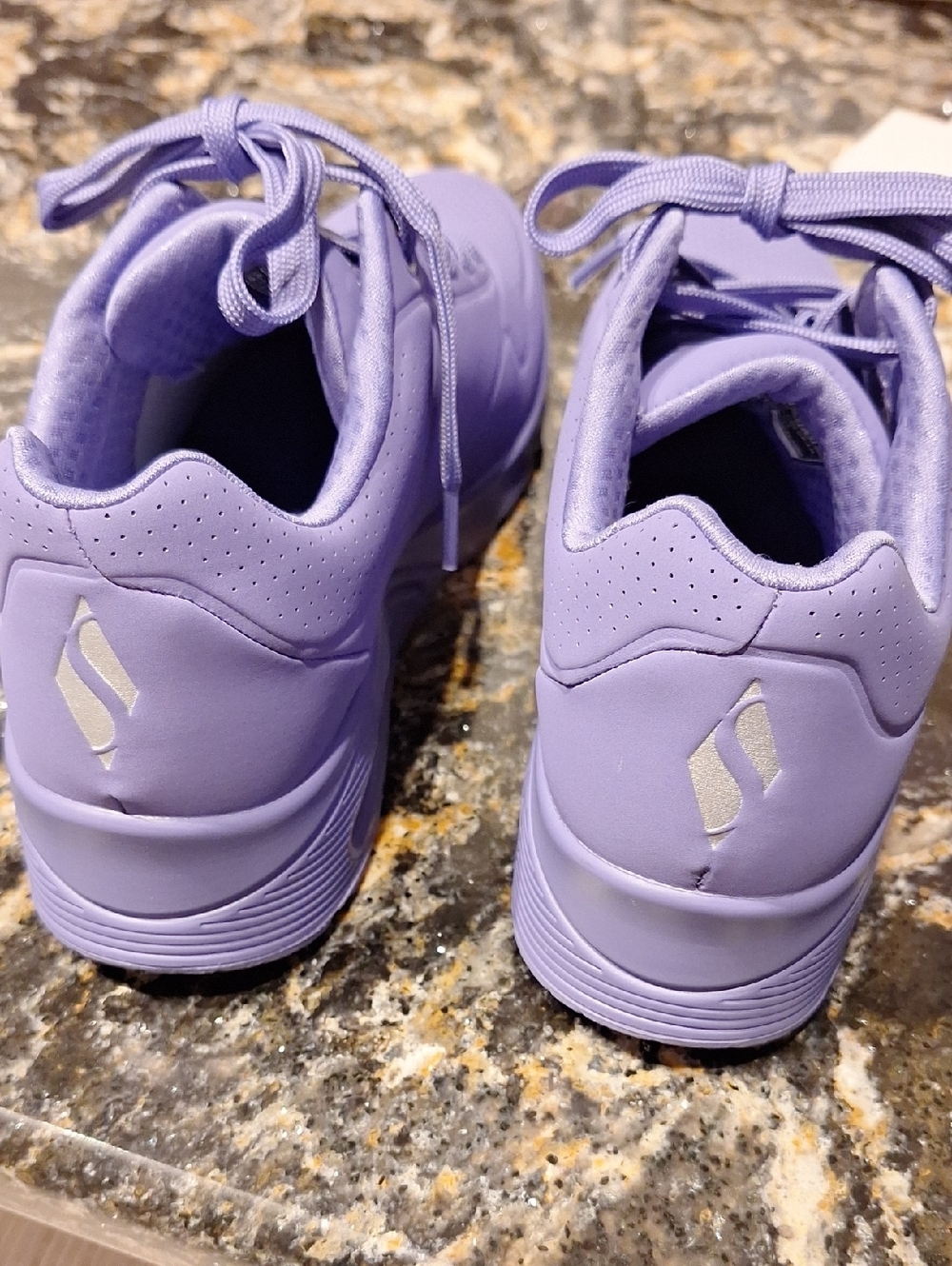 Skechers Soft Lavender Memory Foam Trainers - Picture 3 of 6